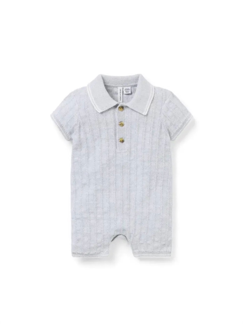 Janie and Jack Gray Knit Romper 18-24M